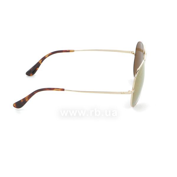   Ray-Ban Ultra Aviator RB8029K-040K-N3 Yellow Gold | Brown Mirror Gold Polarized P3 Plus,  