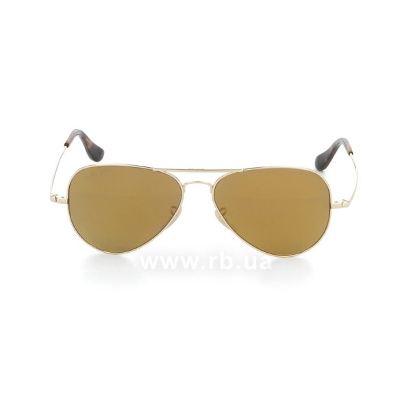   Ray-Ban Ultra Aviator RB8029K-040K-N3 Yellow Gold | Brown Mirror Gold Polarized P3 Plus,  