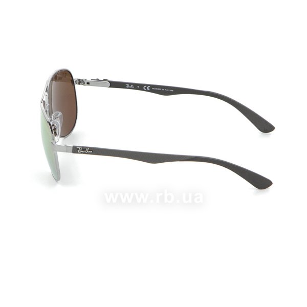   Ray-Ban Carbon Fibre RB8313-004-N3 Gunmetal |Brown Mirror Gold Polarized P3 Plus,  