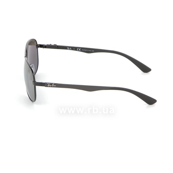   Ray-Ban Carbon Fibre RB8313-002-K7 Black | APX Silver Gradient  Mirror Polarized,  
