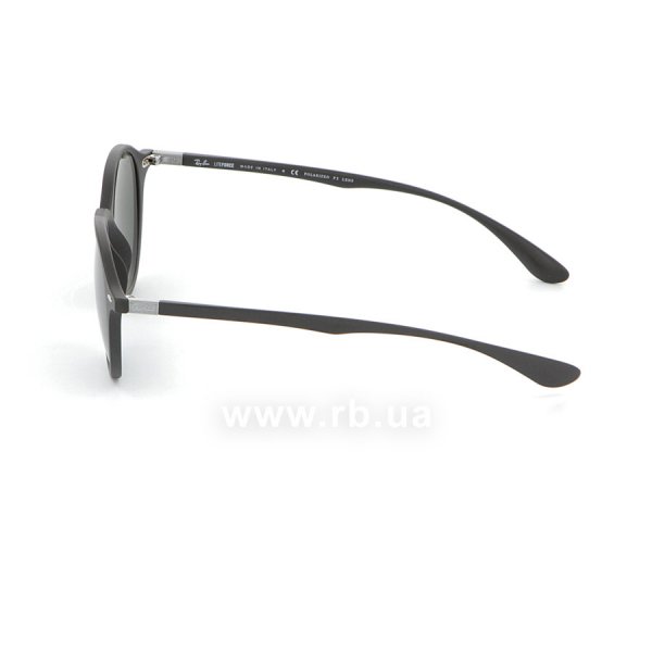   Ray-Ban Liteforce Round RB4237-601S-58 Matt Black/Grey | Natural Green Polarized,  
