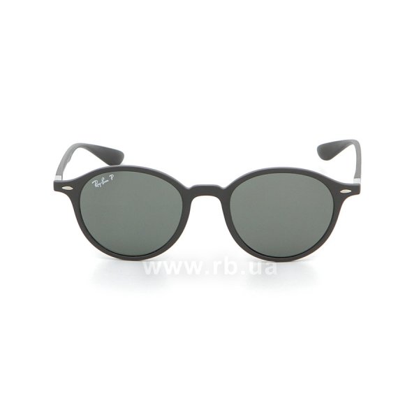   Ray-Ban Liteforce Round RB4237-601S-58 Matt Black/Grey | Natural Green Polarized,  