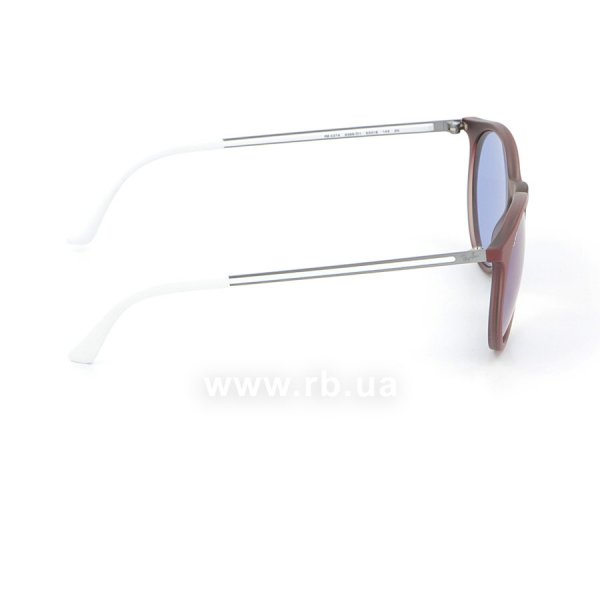   Ray-Ban Youngster Round RB4274-6366-D1 Transparent Red / Silver / White | Dark Violet,  