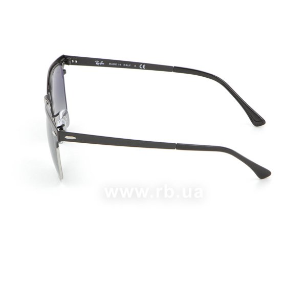   Ray-Ban Clubmaster Metal RB3716-9118-71 Matt Black / Silver | Gradient Grey,  