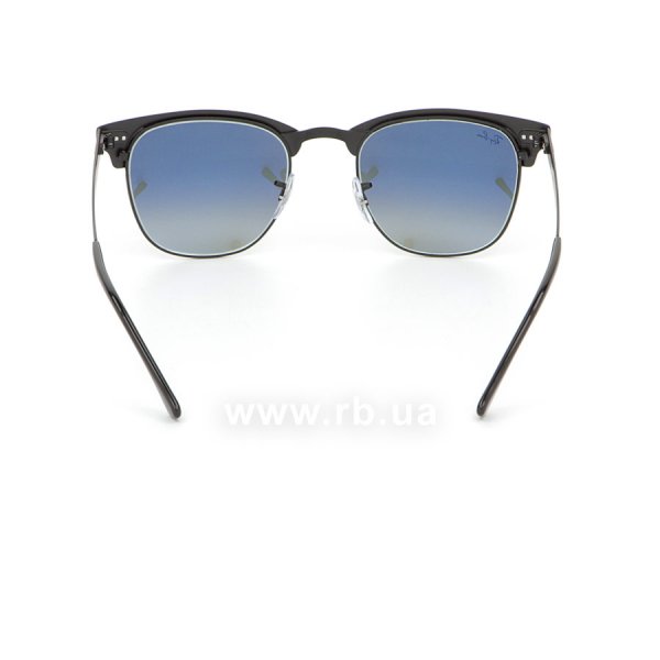  Ray-Ban Clubmaster Metal RB3716-9118-71 Matt Black / Silver | Gradient Grey,  