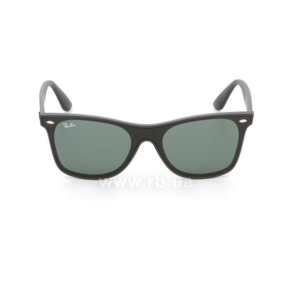   Ray-Ban Blaze Wayfarer RB4440N-601S-71 Matt Black | Green / Grey,  