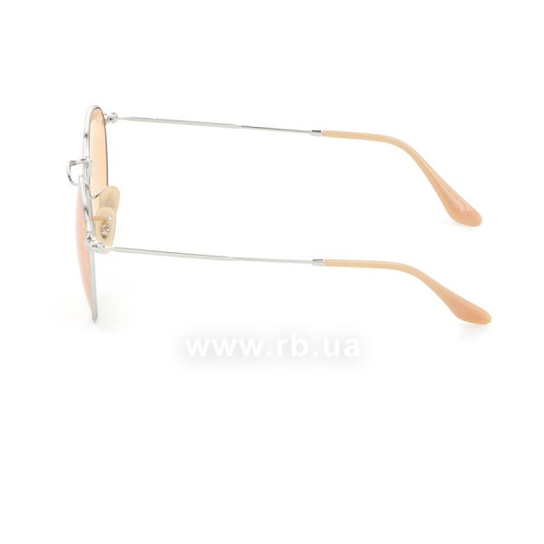   Ray-Ban Round Metal Evolve RB3447-9065-V9 Silver | Orange Photocromic,  
