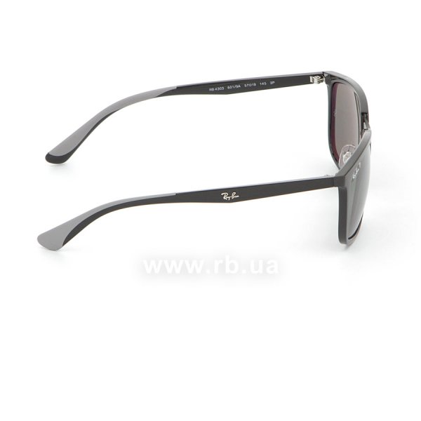   Ray-Ban Highstreet RB4303-601-9A Black | Grey/Green Polarized,  