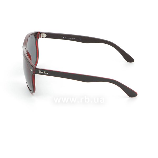   Ray-Ban Boyfriend RB4147-6171-87 Black On Crystal Red | APX Grey,  