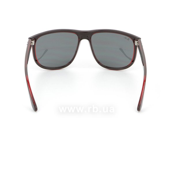   Ray-Ban Boyfriend RB4147-6171-87 Black On Crystal Red | APX Grey,  