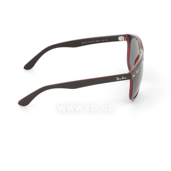   Ray-Ban Boyfriend RB4147-6171-87 Black On Crystal Red | APX Grey,  