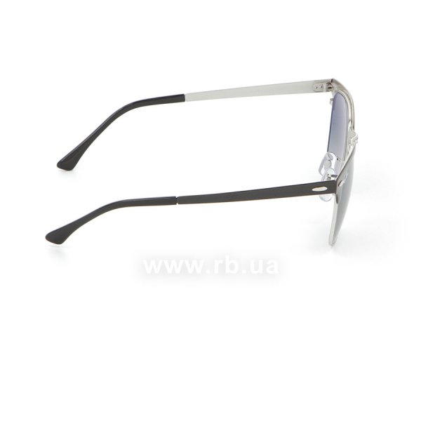   Ray-Ban Clubmaster Metal RB3716-9004-71 Black / Silver | Gradient Grey,  