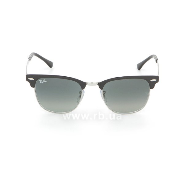   Ray-Ban Clubmaster Metal RB3716-9004-71 Black / Silver | Gradient Grey,  