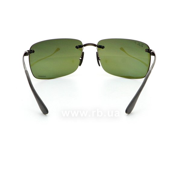   Ray-Ban Chromance RB4255-621-6O Transparent Grey | Green Mirror Chromance Polarized,  