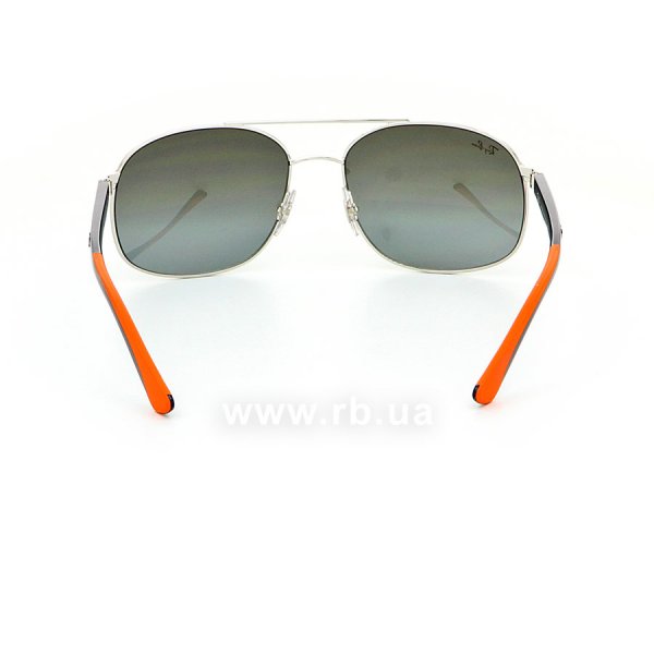   Ray-Ban Active Lifestyle RB3593-9101-88 Silver / Blue / Orange | Gradient Grey Mirror,  