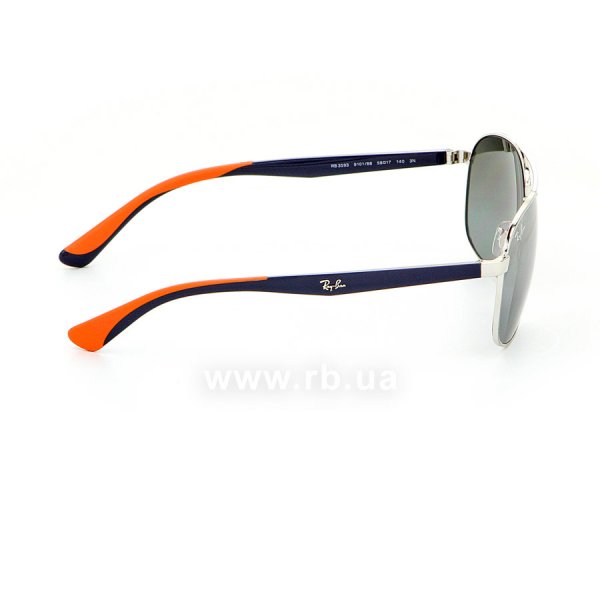   Ray-Ban Active Lifestyle RB3593-9101-88 Silver / Blue / Orange | Gradient Grey Mirror,  