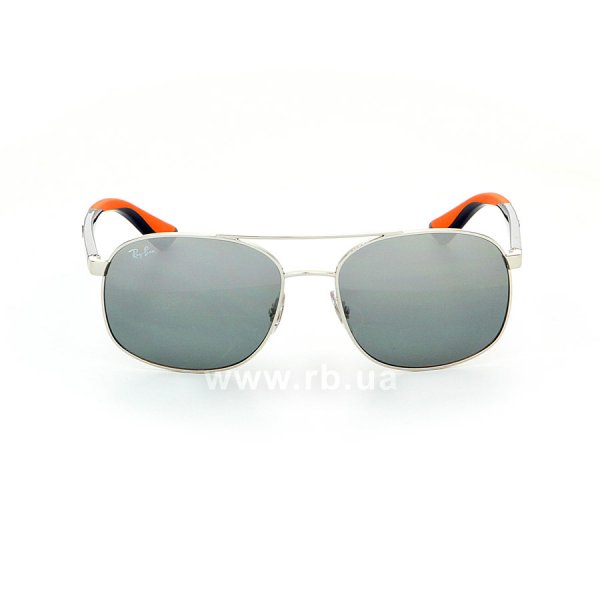   Ray-Ban Active Lifestyle RB3593-9101-88 Silver / Blue / Orange | Gradient Grey Mirror,  