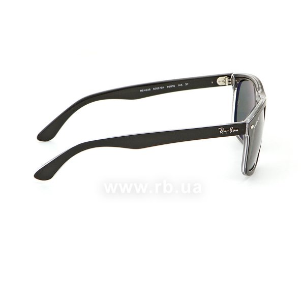   Ray-Ban Highstreet RB4226-6052-9A Matt Black On Crystal | Green/Grey  Polarized,  