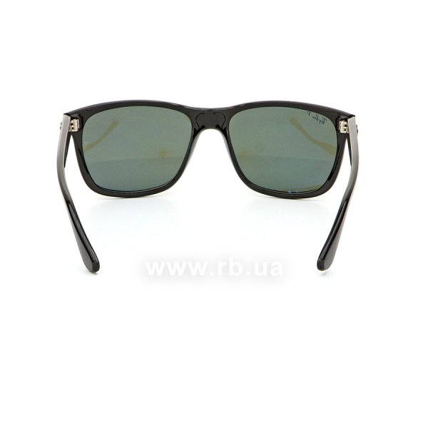 Sunglasses Ray-Ban Highstreet RB4181-601-9A Black | Poly Grey/Green Polarized, view from back