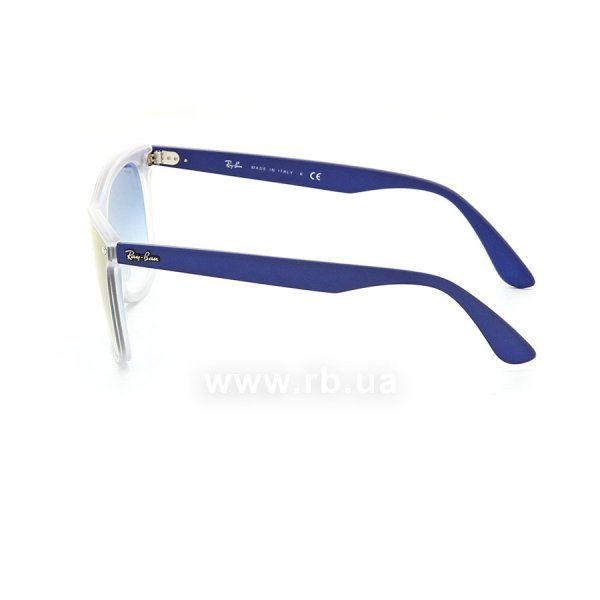   Ray-Ban Blaze Wayfarer RB4440N-6356-X0 Transparent Blue / Blue | Blue Gradient Mirror,  