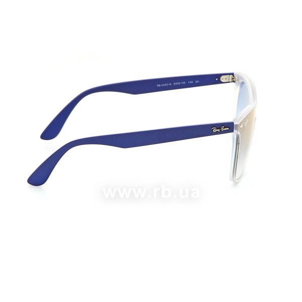   Ray-Ban Blaze Wayfarer RB4440N-6356-X0 Transparent Blue / Blue | Blue Gradient Mirror,  