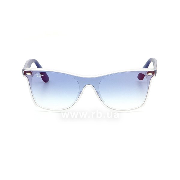   Ray-Ban Blaze Wayfarer RB4440N-6356-X0 Transparent Blue / Blue | Blue Gradient Mirror,  