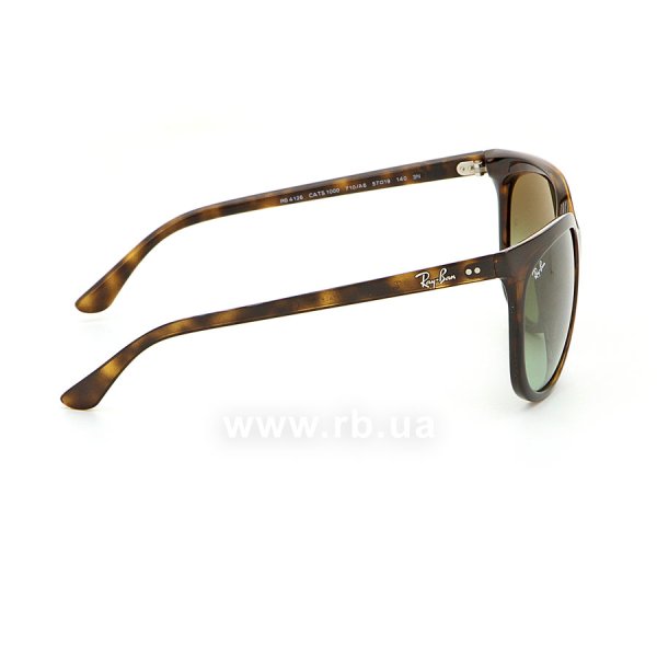   Ray-Ban Cats 1000 RB4126-710-A6 Shiny Avana | Faded Green,  