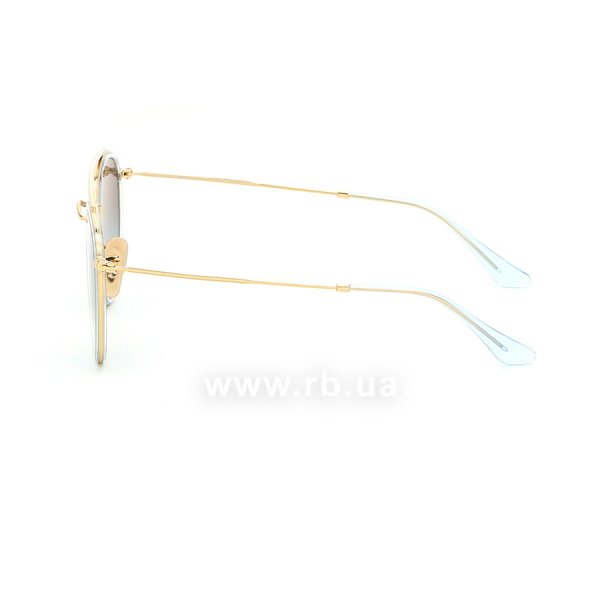   Ray-Ban Round Double Bridge RB3647N-9123-3M Arista | Blue Gradient,  