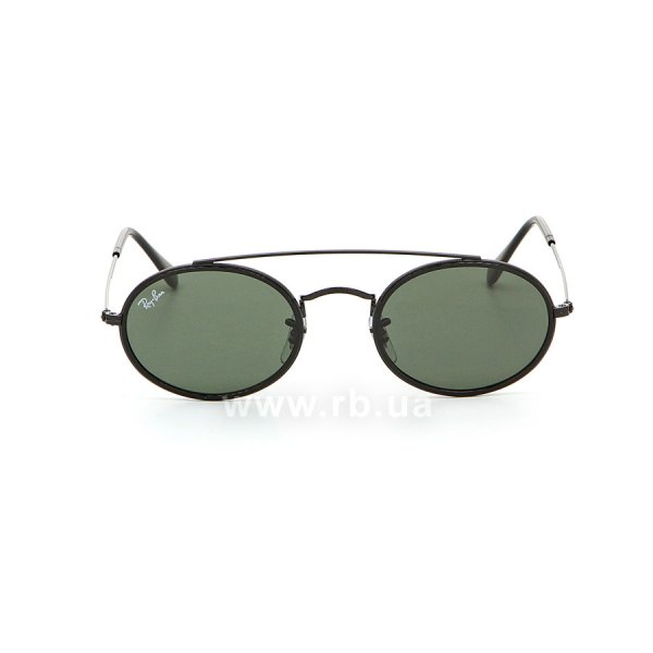   Ray-Ban Oval Double Bridge RB3847N-9120-31 Black | Dark Green,  