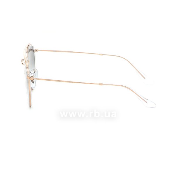   Ray-Ban Round Double Bridge RB3647N-9068-3F Arista | Gradient Light Blue,  