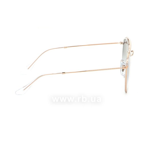   Ray-Ban Round Double Bridge RB3647N-9068-3F Arista | Gradient Light Blue,  