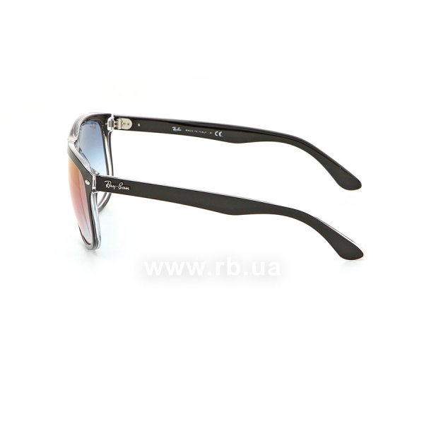   Ray-Ban Boyfriend RB4147-6039-X0 Black | Blue Gradient Mirror,  