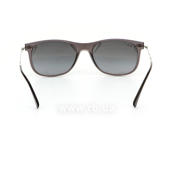   Ray-Ban New Wayfarer LightRay RB4318-606-T3 Transparent Dark Brown | Gradient Grey Polarized,  