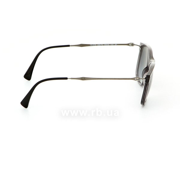   Ray-Ban New Wayfarer LightRay RB4318-606-T3 Transparent Dark Brown | Gradient Grey Polarized,  