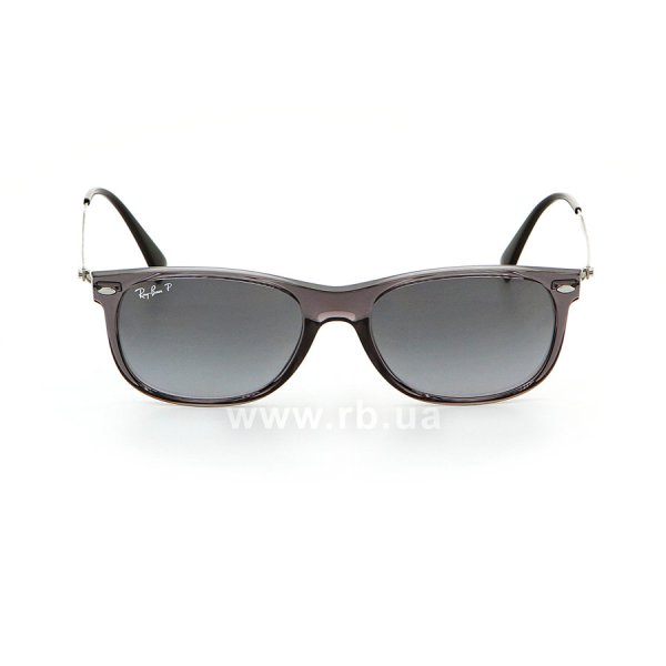   Ray-Ban New Wayfarer LightRay RB4318-606-T3 Transparent Dark Brown | Gradient Grey Polarized,  
