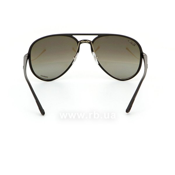   Ray-Ban Chromance RB4320CH-601S-5J Matt Black | Silver Mirror Chromance Polarized,  