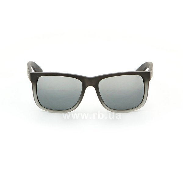   Ray-Ban Justin RB4165-852-88 Rubber Grey Transparent | Grey Silver Mirror,  