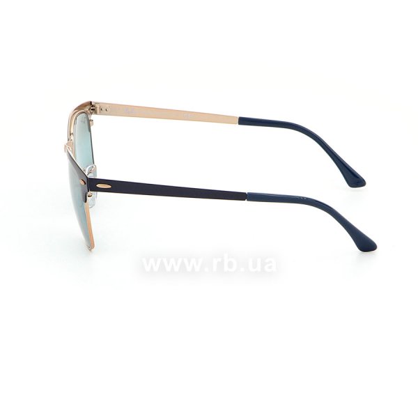   Ray-Ban Clubmaster Metal RB3716-9160-AJ Blue / Arista | Blue Bi-Mirror,  