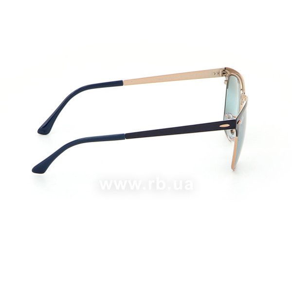  Ray-Ban Clubmaster Metal RB3716-9160-AJ Blue / Arista | Blue Bi-Mirror,  