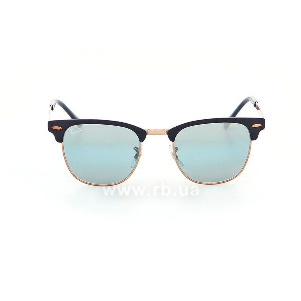   Ray-Ban Clubmaster Metal RB3716-9160-AJ Blue / Arista | Blue Bi-Mirror,  