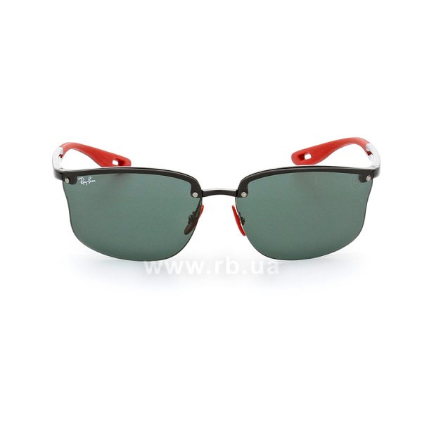   Ray-Ban Scuderia Ferrari Collection RB4322M-F601-71 Black / Red| Natural Green,  