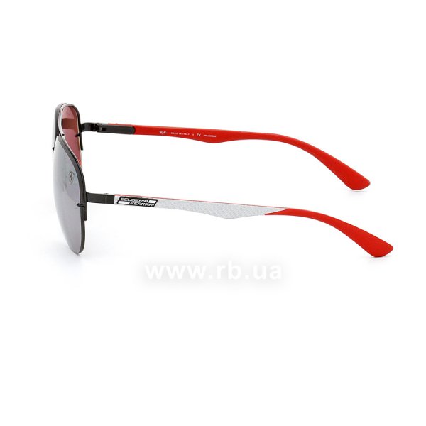   Ray-Ban Scuderia Ferrari Collection RB3460M-F009-H2 Black / Grey /Red | Polarized Grey Mirror,  