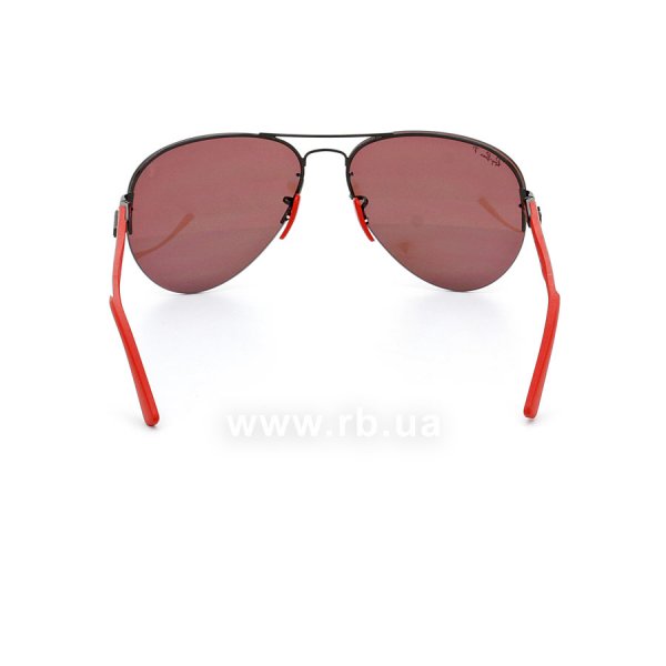   Ray-Ban Scuderia Ferrari Collection RB3460M-F009-H2 Black / Grey /Red | Polarized Grey Mirror,  