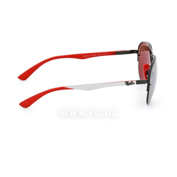   Ray-Ban Scuderia Ferrari Collection RB3460M-F009-H2 Black / Grey /Red | Polarized Grey Mirror,  