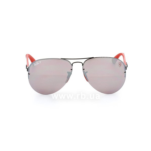   Ray-Ban Scuderia Ferrari Collection RB3460M-F009-H2 Black / Grey /Red | Polarized Grey Mirror,  