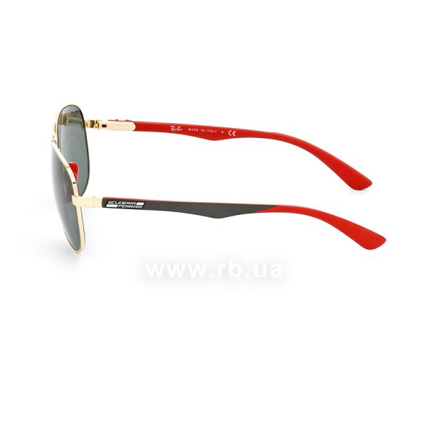 Sunglasses Ray-Ban Scuderia Ferrari Collection RB8313M-F008-71 Gunmetal / Grey / Red | Green / Grey, view from left