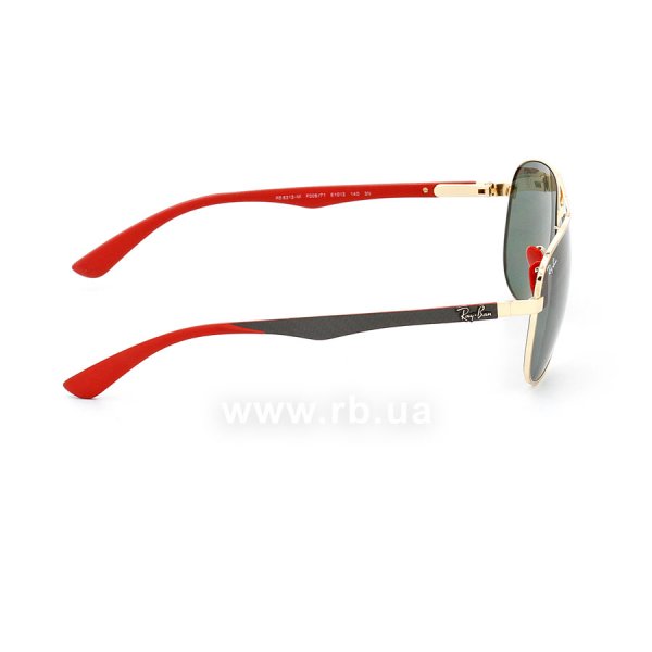 Sunglasses Ray-Ban Scuderia Ferrari Collection RB8313M-F008-71 Gunmetal / Grey / Red | Green / Grey, view from right