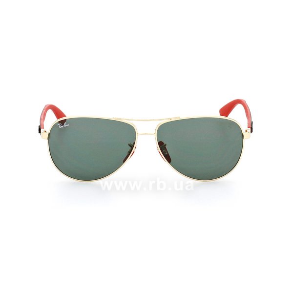 Sunglasses Ray-Ban Scuderia Ferrari Collection RB8313M-F008-71 Gunmetal / Grey / Red | Green / Grey, front view