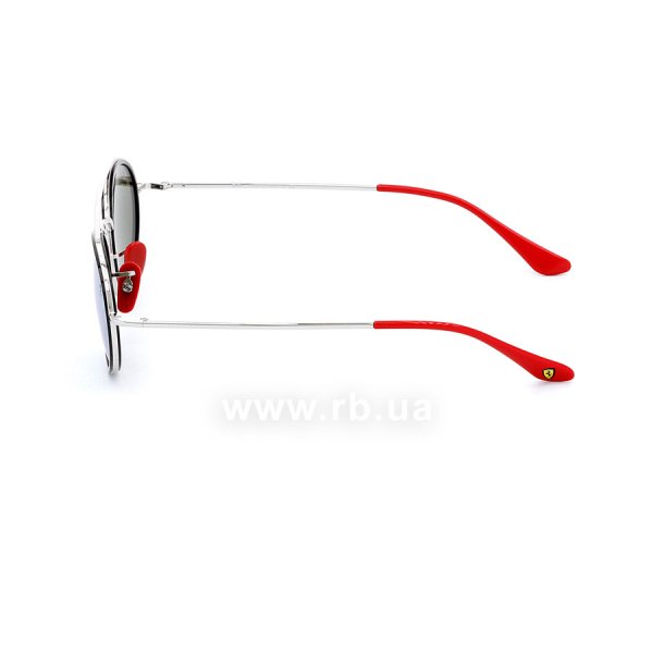   Ray-Ban Scuderia Ferrari Collection RB3847M-F031-30 Silver / Red | Silver Mirror,  