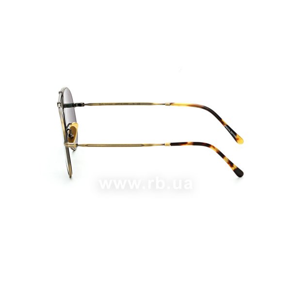   Ray-Ban Aviator Titanium RB8125-9137-57 Dark Antique Gold | Natural Gray,  